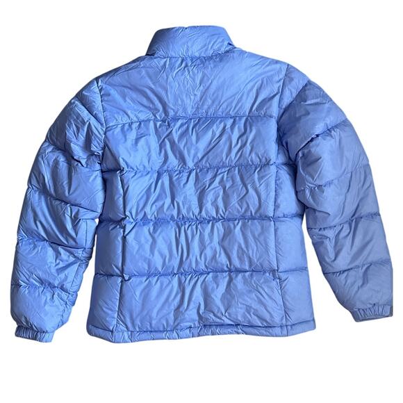 Jansport Down Puffer Full Zip Snowflake Print Jacket Light Blue Size Large - Picture 3 of 10